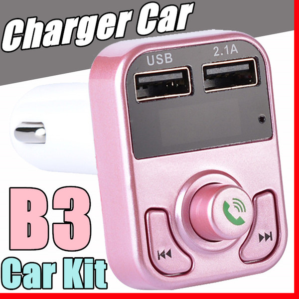 B3 Hands Free Wireless Bluetooth Car FM Transmitter AUX Modulator Car Kit MP3 Player SD USB Charger Car Accessories