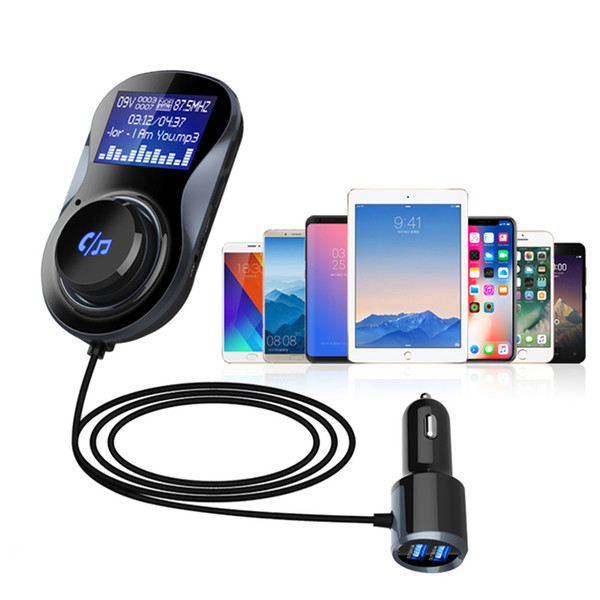 BC30 Car MP3 Bluetooth Hands Free Kit Kit TF Card Memory Lossless Music Play Car FM Transmitter Dual USB Fast Charger OTH851