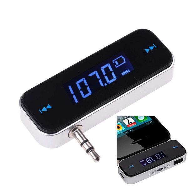 3.5mm Electronic In-car Car FM Transmitter Wireless LCD Stereo Audio Player for iPhone 6 Pus iPod Touch Galaxy S6 MP3 MP4