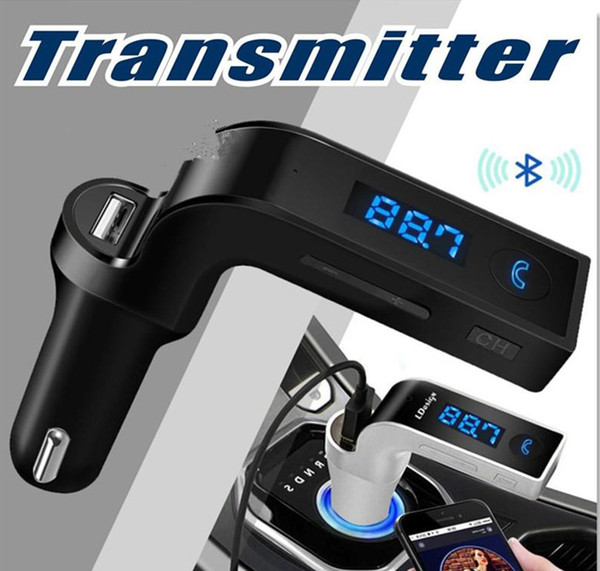 Bluetooth FM Transmitter Wireless In-Car FM Adapter Car Kit with USB Car Charger for iPhone, Samsung, LG, HTC Android Smartphone