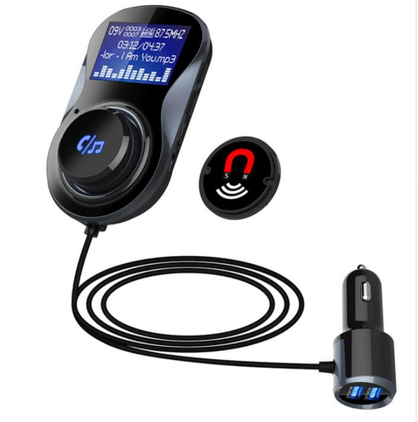 BC30B Bluetooth Car Kit BT hands free car charge Player Audio Adaptor FM Transmitter Bluetooth Hands-free FM Modulator Stere Support U Disk