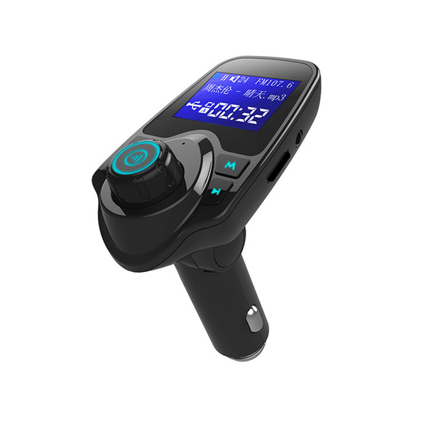 T11 Bluetooth Car Kit Handsfree FM Transmitter MP3 Music Player Dual USB Car Charger Support TF Card U Disk Player with Retail Package