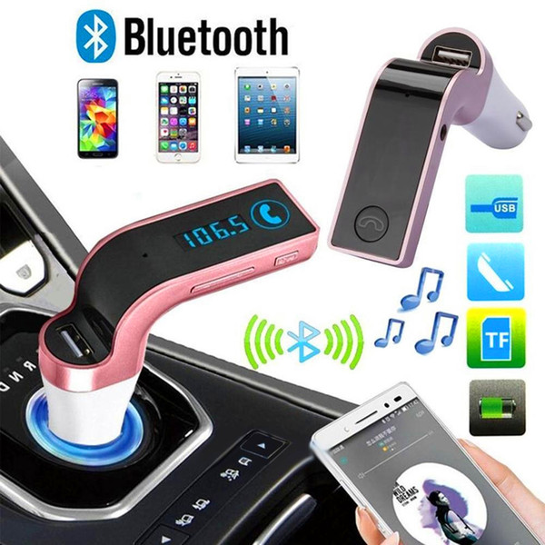 2018 Car Charger With Package Car G7 Bluetooth MP3 FM Transmitter Bluetooth Wireless Car Kit Hands Free FM Adapter Transmitter With USB