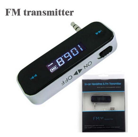 Wireless 3.5mm Car FM Transmitter Radio For i6 S5 note3 HTC Computer Audio Car FM Transmitter Buy Hot Sale