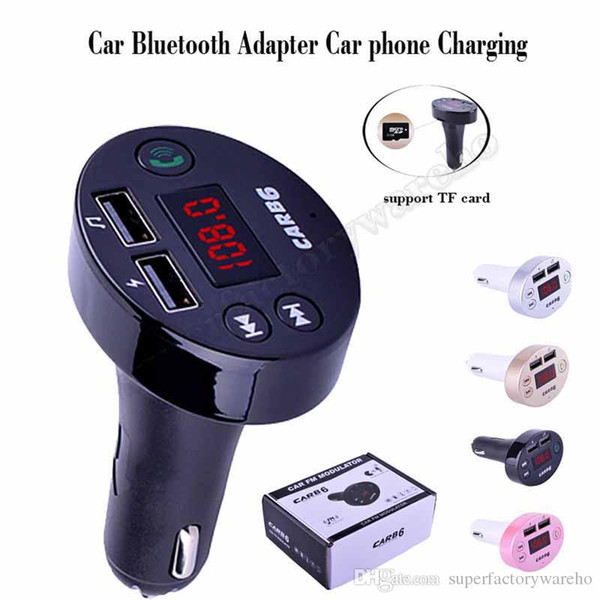 Car Kit Bluetooth Transmitter MP3 Hands-free FM Transmitter 2.1/A Dual-port Car charger Support Bluetooth Music / TF Card / U Disk Player