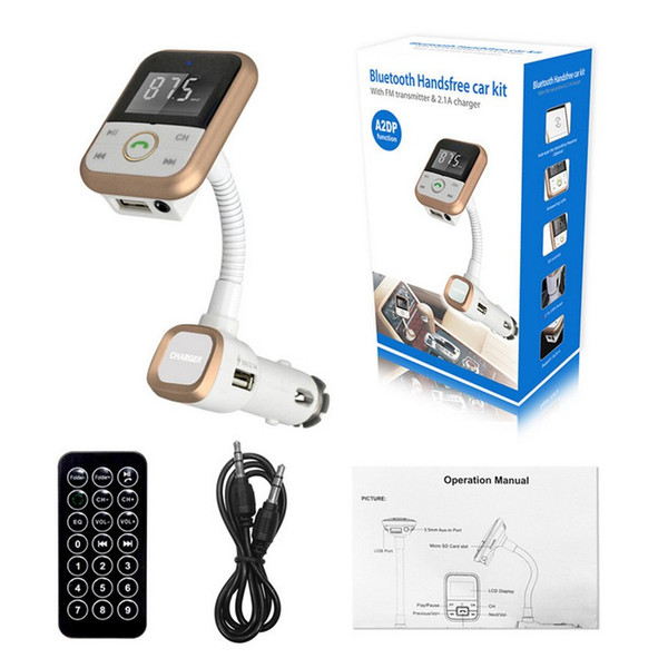 Bluetooth Car Kit FM Transmitter LCD MP3 Player Handsfree Wireless Radio Adapter USB Charger + Remote Control BT67