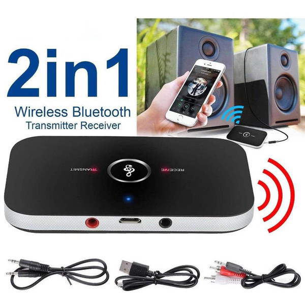 Bluetooth Audio Adapter Wireless Bluetooth 4.1 Transmitter and Receiver 2 in 1 3.5mm Car Kit for TV / Home Stereo System Headphones