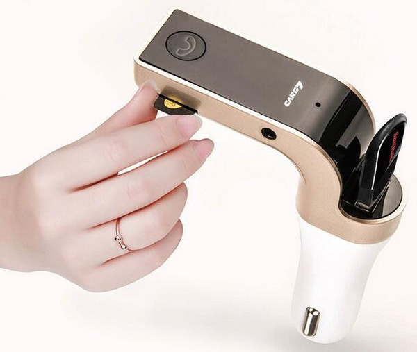 Brand New CAR G7 Bluetooth MP3 FM Transmitter Bluetooth Wireless Car Kit Hands Free FM Adapter Transmitter With USB Car Charger Micro SD TF