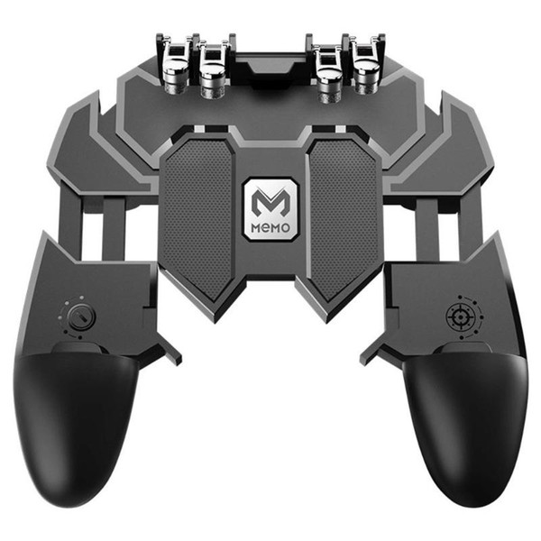 Six Finger All-in-One Mobile Game Controller Artifact Free Gaming Fire Key Button Joystick cell phone grip Gamepad L1 R1 Trigger for PUBG