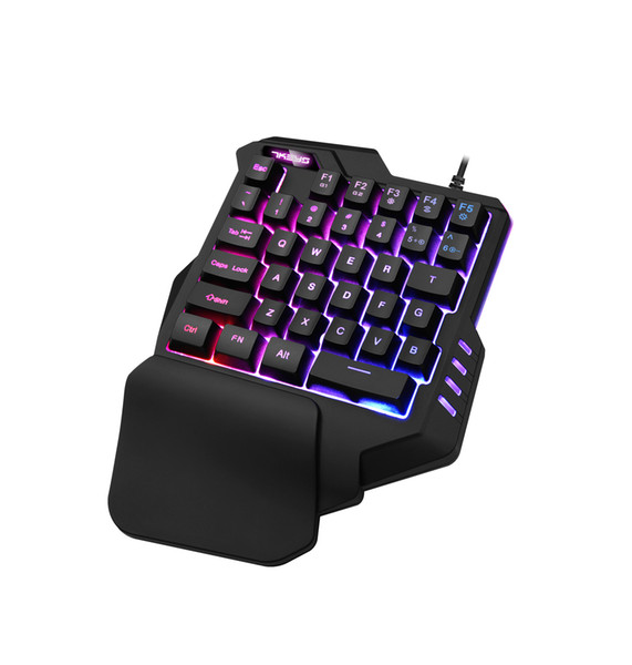 New game sccessories mini game player preferred USB wired single hand backlight keyboard mechanical for sale