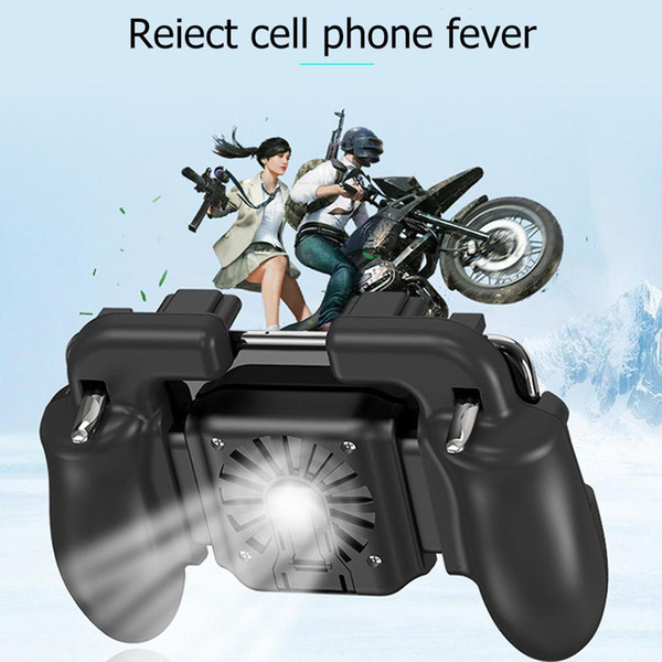 AOE H5 with Fan PUBG Mobile Gamepad Gaming Trigger Shooter Controller for iPhone Smartphone Android Phone Game pad Samsung Phone