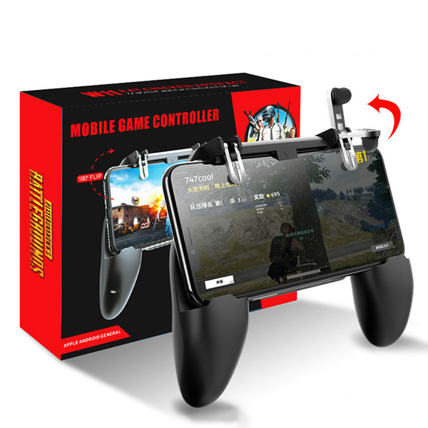 Wholesale All-in-One Mobile Game Controller Fortnited Free Fire PUGB PUBG Mobile Joystick Gamepad Metal L1 R1 Button for iPhone Gaming Pad