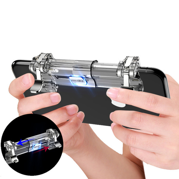 K8 PUBG Mobile Free Resizing Game Phone Gamepad Controller Gaming Joystick Trigger Fire Button Aim Key Shooter Game Pad Handle Stand 10pcs/l