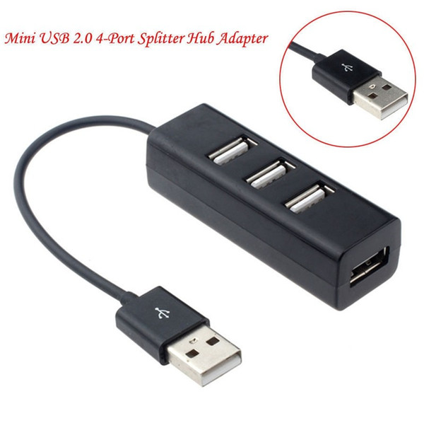 New High Speed Thin Slim 4 Ports USB 2.0 Hub USB Hub With Cable For Laptop PC Computer USB adapter