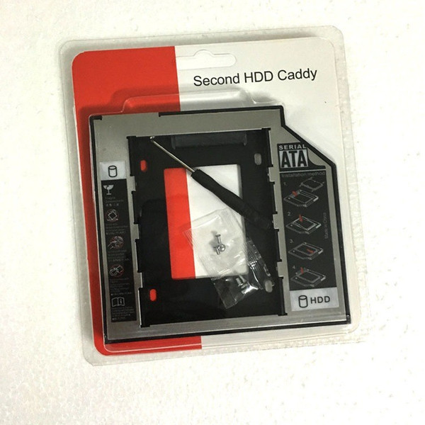 by dhl or ems 50pcs Universal Aluminum Plastic for DVD/CD-ROM 2nd HDD Caddy 9.5mm/12.7mm SATA 3.0 for 2.5