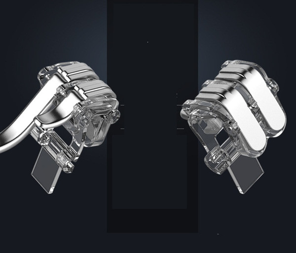 Clear Color W6 1 Pair Mobile Trigger Shooting Mobile Game Six-finger artifact L1R1 Shooter Controller Customize For PUBG 100 set/lot