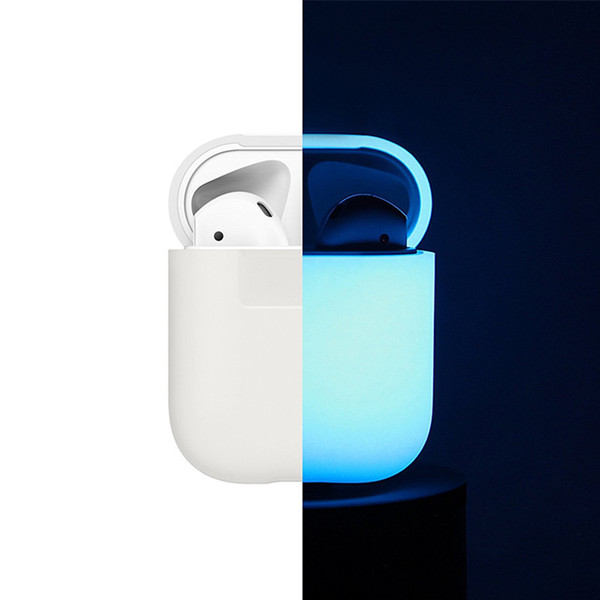 Glowing in dark Silicone Case for Apple AirPods Luminous shockproof Protector Sleeve for AirPods Earphone box accessories