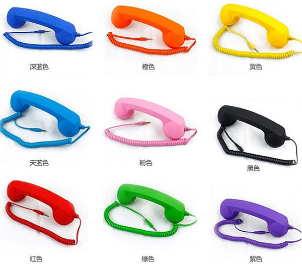 NEW 3.5mm Retro POP Cell Phone Handset Handsets For iPhone 4 4G 4S 5 5S smart phone and ipad tablets