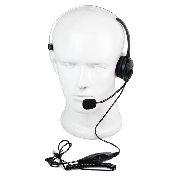 4-Pins RJ9 Call Center Monaural crystal head telephone Monaural Headset+Track