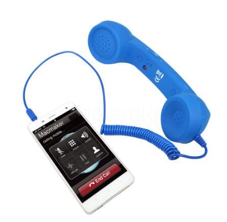 Promotion 3.5mm Retro phone headset radiation-proof adjustable tone mobile phone receiver microphone headset for iPhone