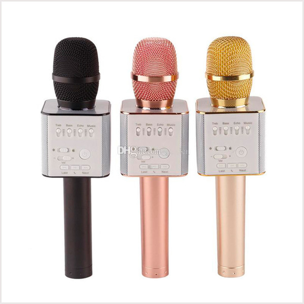 Q7 Handheld Microphone Bluetooth Wireless Magic KTV With Speaker Mic Handheld Loudspeaker Portable Karaoke Player For Smartphone MQ50