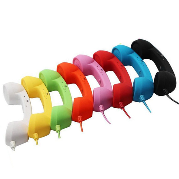 HD Phone Speaker MIC Retro POP Microphone Handset 3.5mm Plug For iphone 4 4S 4G 5 6