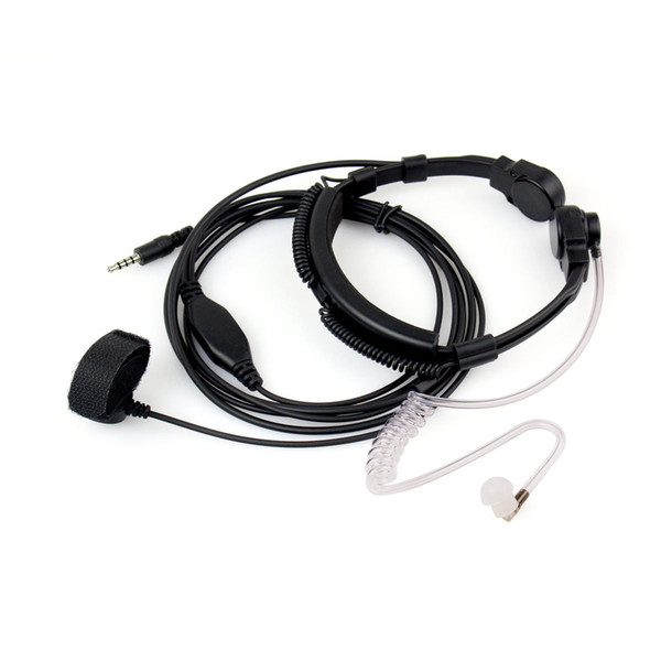 1pin 3.5mm Finger PTT Throat Mic Earpieces Covert Air Tube for Mobile Phones Hot