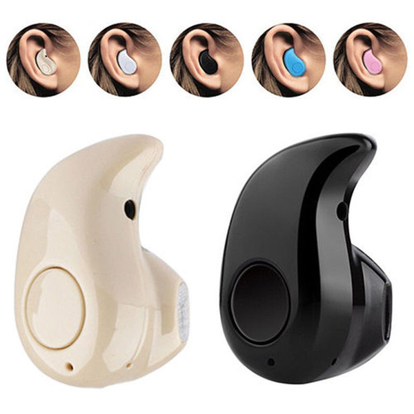 Mini Wireless Bluetooth 4.0 Stereo In-Ear Headset Earphone Earpiece Beige