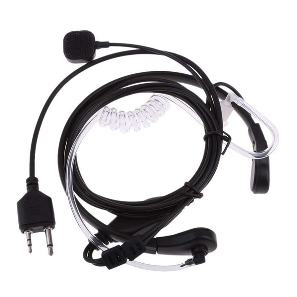 Adjustable Throat Mic Microphone Covert Acoustic Tube Earpiece Headset With Finger PTT For Midland G6 G9 GXT550 GXT650 LXT80 2