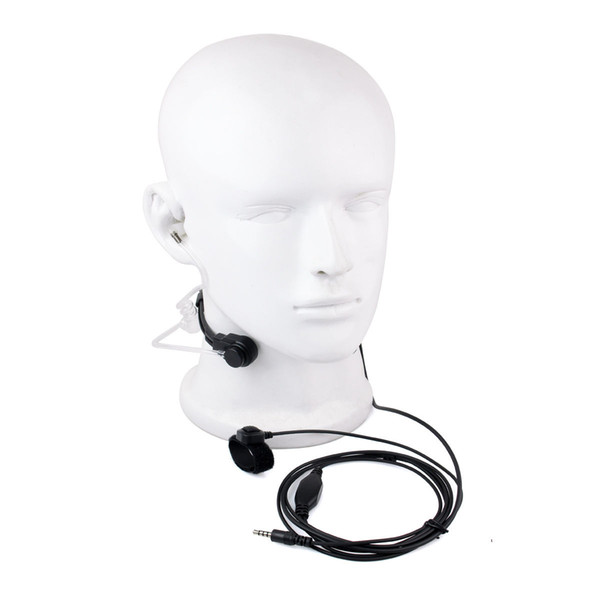 1pin 3.5mm Finger PTT Throat Mic Earpieces Covert Air Tube for Mobile Phones Hot