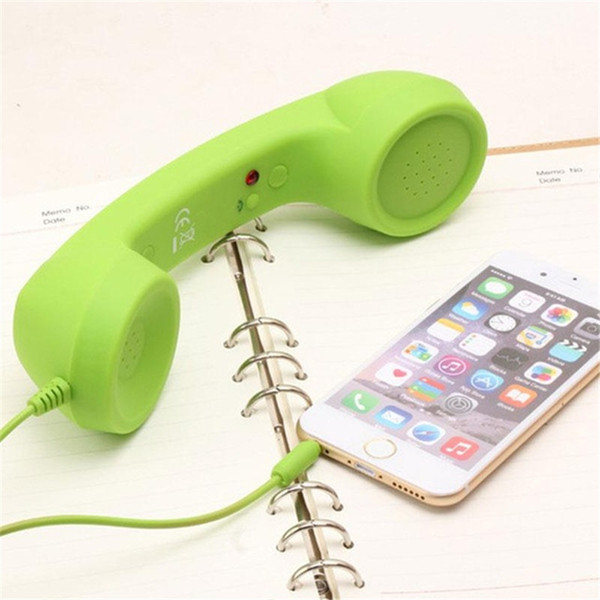 multiple Colour kebidu New Classic Vintage POP Cell Phone Handset for 3.5 mm Comfort Retro Phone Handset Mic Speaker Phone Call Receiver