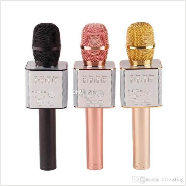 Q7 Handheld Microphone Bluetooth Wireless Magic KTV With Speaker Mic Handheld Loudspeaker Portable Karaoke Player For Smartphone MQ50