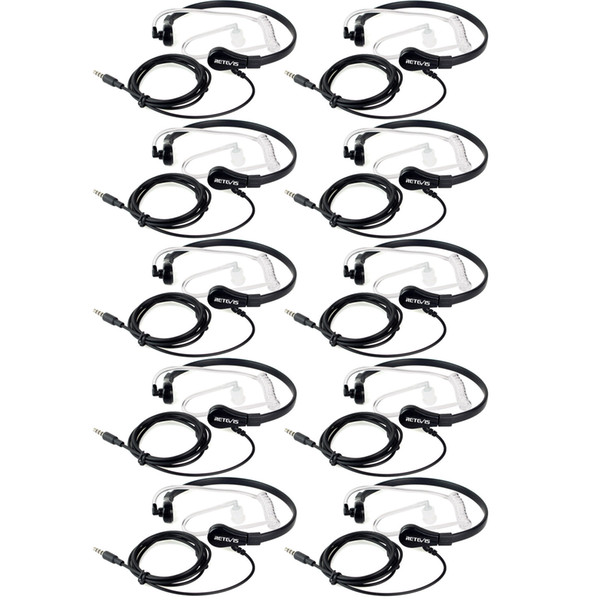 10X 1 Pin 3.5mm Phone Throat MIC Earpiece Covert Air Tube Earpiece For Samsung