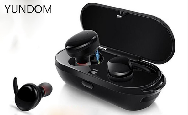 TWS Wireless Bluetooth headphones Stereo Headset Bluetooth 4.1 Earbuds with Charging Socket for iphone 7 8 Free shipping