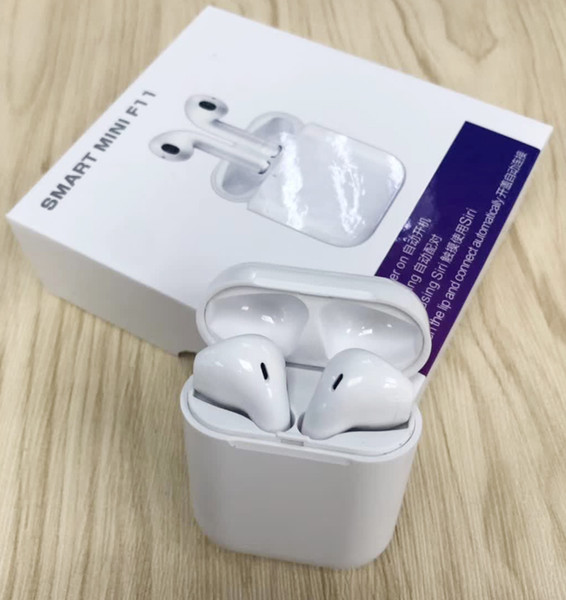 F11 Smart Mini TWS Binaural Earbuds Bluetooth 4.2 Wireless Air pods Stereo Sport Earphone With Charger Box Pairing Automatically