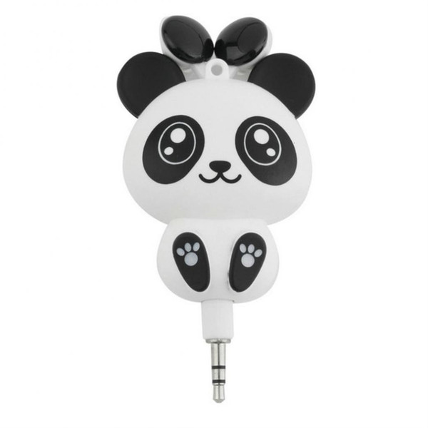 Children Gift Cute Panda Retractable InEar Headset Earphones Earbuds For Phone MP3 MP4 Music Headset YY30