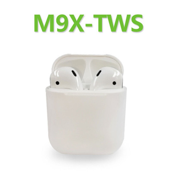 100% New M9X TWS Bluetooth Headphones Double Ear Wireless Stereo Earphone Touch Control Auto Pairing Earbuds with Charging Box Pk I10