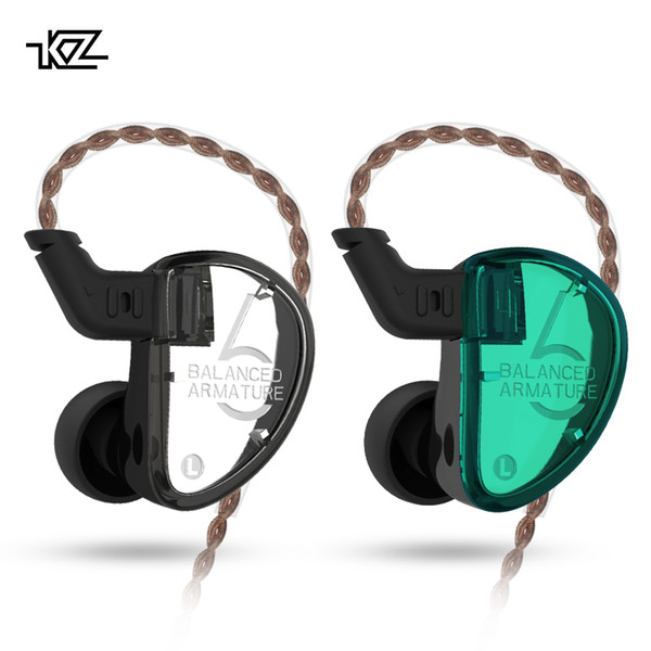 KZ AS06 Earphones 3BA Balanced Armature Driver In Ear Earphone HIFI Bass Headset Detachable Detach Sport Headset Noise Cance