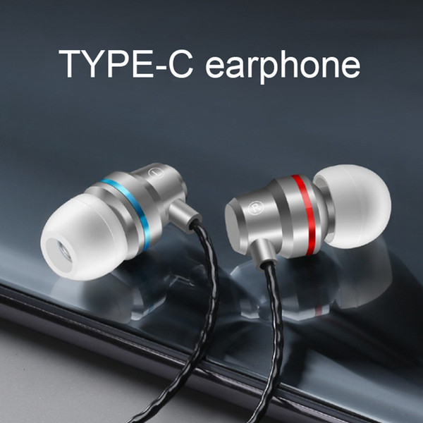 Hangrui Type-C Headphone Wired Earphone HiFi Stereo Super Bass Headset With Microphone For Xiaomi 6 8 Letv LeEco Le 2 Pro Max 2