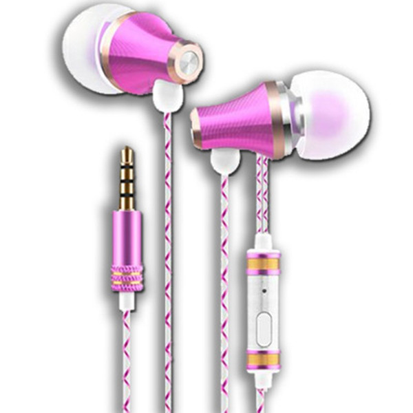 JS T15 Earphone Aluminum Alloy Belongs To The Noodle Earphone Android Smart Phone In-Ear Universal Phone Earplug