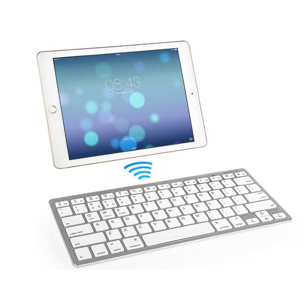 Ultra Slim Bluetooth Keyboard Portable Wireless Keyboard Compatible with iPad Android and Windows System Bluetooth Enabled Devices