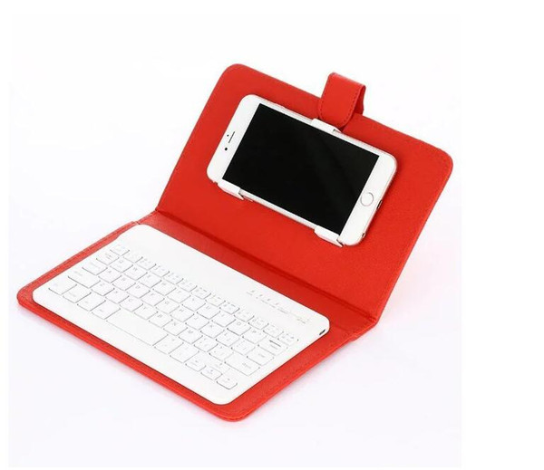 Mobile phone Wireless keyboard Cover Bluetooth Keyboard Leather Case For iPhone 6 plus 7 iPhone X samsung S6 S8 S8 Plus with stand Holder