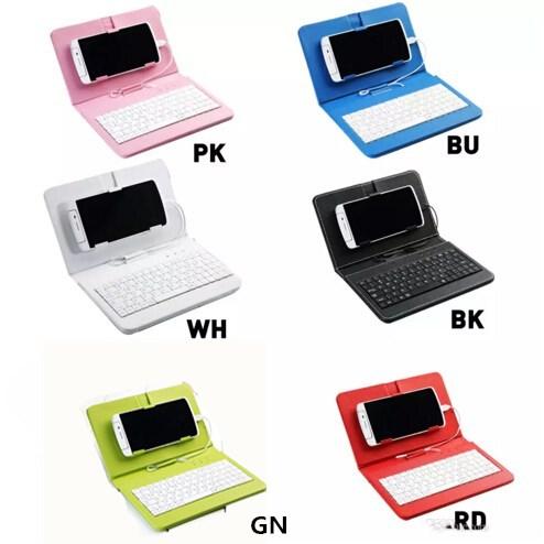 5.5 Inch Mobie phone or above Micro USB with OTG Universal Phone Case PU Keyboard Holster Sleeve for Tablet