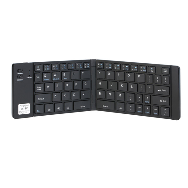 Bluetooth Keyboard, Ultra Slim Foldable Bluetooth Keyboard Rechargeable Pocket Sized Keyboard for All iOS Android Windows Laptop Table