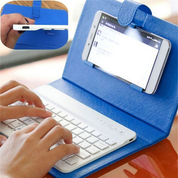 Portable PU Leather Wireless Keyboard Case for iPhone Protective Mobile Phone with Bluetooth Keyboard For IPhone