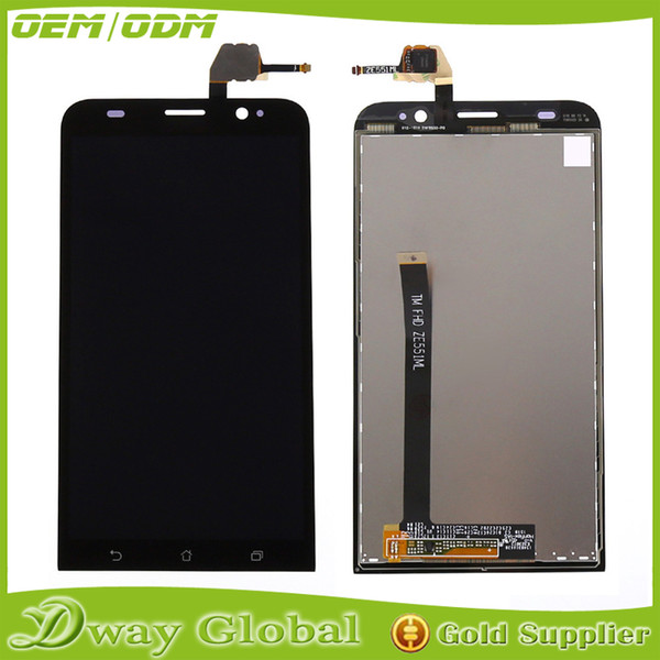 Wholesale-For Asus Zenfone 2 ZE550ML LCD Display touch screen with digitizer assembly , Black replacement part