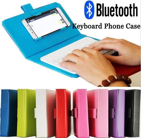 Bluetooth Keyboard Phone Case For iPhone 6 6S Leather case with wireless Keyboard for Lenovo Samsung Huawei Xiaomi ZTE Sony HTC