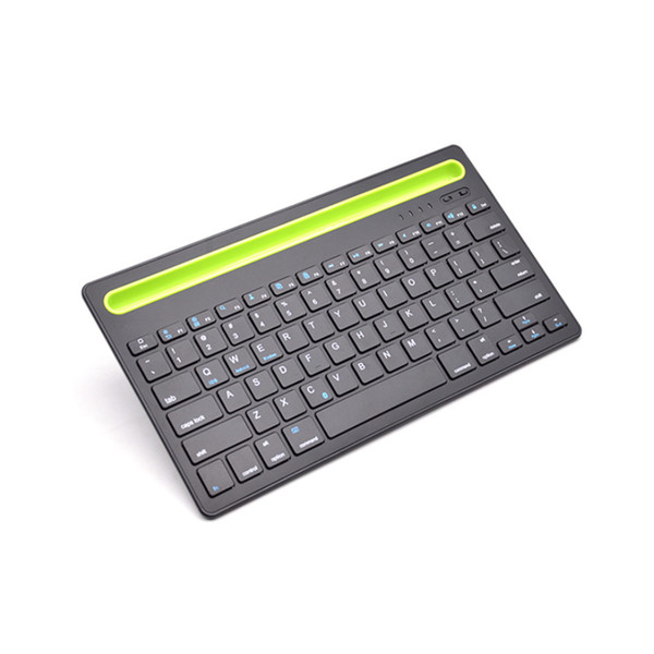 Bluetooth Keyboard, Dual Channel Multi-Device Universal Wireless Bluetooth Keyboard Rechargeable with Sturdy Stand for Tablet Smartphone PC