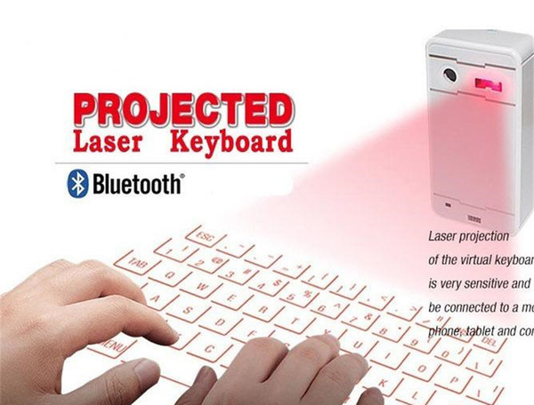 Free Ship Mini Wireless Laser Projection Virtual Bluetooth laser Keyboard with Mouse Speaker Function for Android IOS phones Tablet Laptop