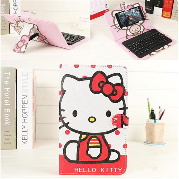 Portable PU Leather Bluetooth Wireless Keyboard Case for iPhone Universal Protective Cover Cell Phone with Bluetooth Keyboard For IPhone